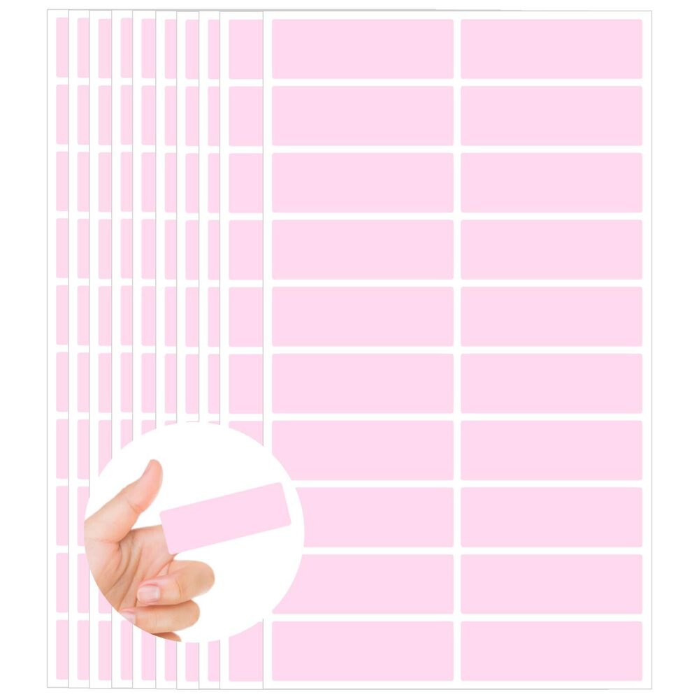 3472 Color Coding Labels,400 PCS 1" x 3" Pink Rectangular Colored Labels